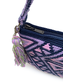 Handmade Tapestry Crochet Crossbody Bag | Oriental Geometric Design