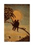Woodburning Tableau Two Lovers on a Tree branch