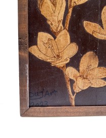 Woodburning Tableau Tulips