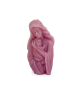 Front view of a pink Virgin Mary and Child sculptural scented candle.