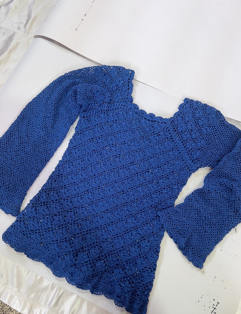 wool dress - blue