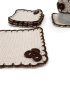 Set: cup coaster, cup cover, and towel hanger