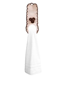 Set: cup coaster, cup cover, and towel hanger