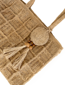 Hand-Crocheted Jute Tote Bag - 40x40cm | Eco-Friendly Shoulder Bag