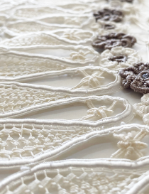 Handcrafted DMC Thread Lace Table Runner - 100x48cm