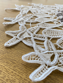 Handcrafted DMC Thread Lace Table Runner - 100x48cm