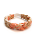 Peach and gold metallic brocade braided headband