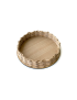 Handwoven Round Straw & Wood Tray | Rustic Home Decor