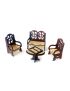 Laser Cut Wooden Mini Chairs Set