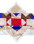 Handmade Syrian Geometric Wall Hanging | Oriental Heritage Tapestry | Linen Backing