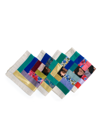 Handmade Patchwork Pillow Covers | Set of 4 | Oriental Heritage Design | Zipper Closure