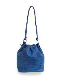 Plain denim back view of the Rima Jeans upcycled shoulder bag.