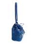 Fazlakat Rima Jeans Upcycled Denim Bucket Bag | Medium Bag with Braid & Loops | Lined with Zipper