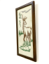 Side profile of the dark wood frame showing the depth and finish of the deer wall art.