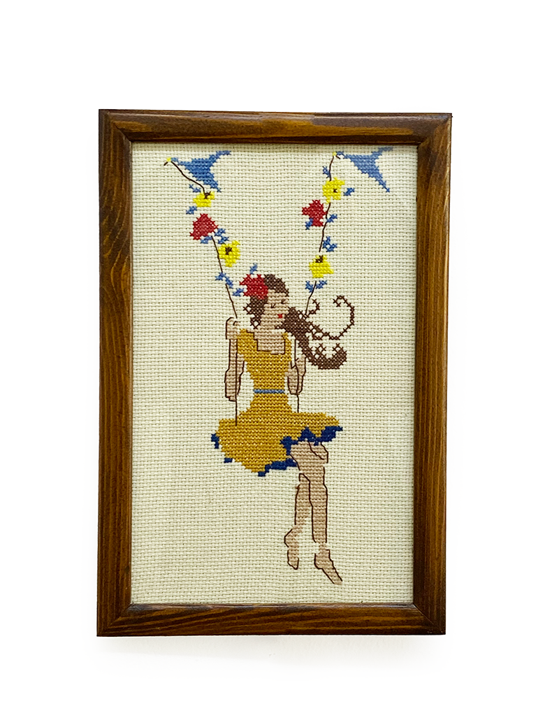 Girl on Swing Frame