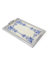 Blue Border Floral Tray