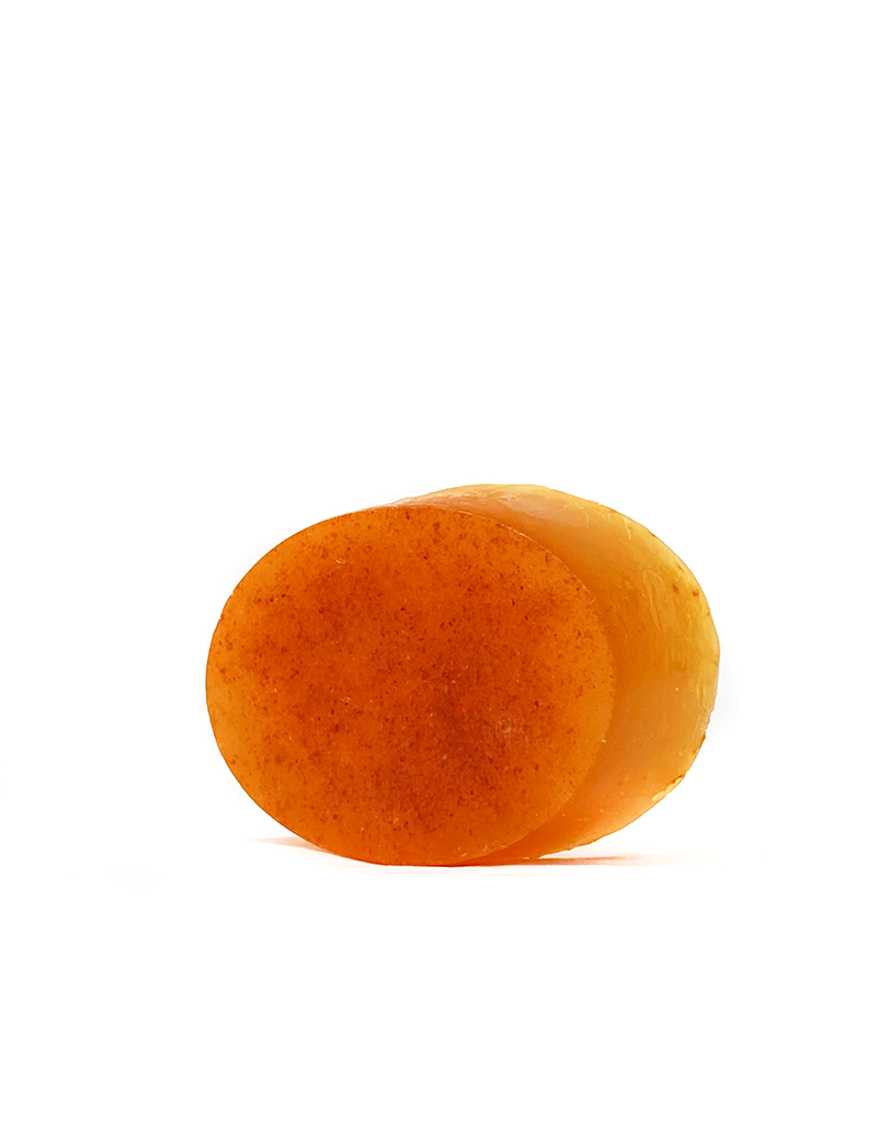 Handmade orange citrus soap bar with natural peel powder for skin exfoliation - Syria delivery.