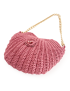 Blush Petal Crochet Bag with Gold Chain Blush Petal Crochet Bag with Gold Chain