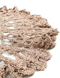 Brown Round Crochet Doily
