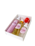 Azalea luxury gift set with Good Girl scent lotion, mist, and rose soap in a white box.