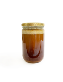 Jar of Royal Honey Blend with visible ingredient layers.