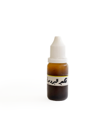 Small dropper bottle containing dark brown liquid propolis extract