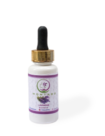 Montago Lavender Essential Oil 50ml bottle with gold dropper for delivery in Syria.