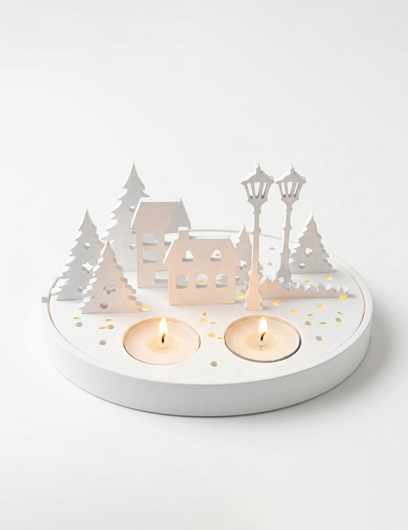 Handcrafted concrete village decor with candy scent for gift delivery Syria.