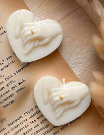 Close-up of "Together Forever" candle with textured natural soy wax.