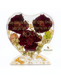 Heart Resin Flower Preservation | Gift Delivery Syria