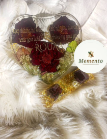 Heart Resin Flower Preservation | Gift Delivery Syria