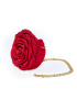 Removable stripe crochet Damascus rose bag.