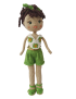 Sarah handmade crochet doll by Seba Crochet in green summer outfit