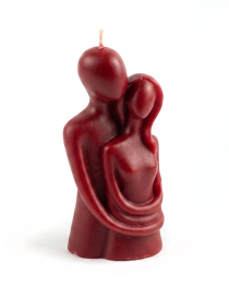 Red Asheq wa Ma'shouq lovers candle by Night Candles for gift delivery in Syria