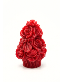Red rose tree decorative scented candle by Night Candles for gift delivery in Syria.
