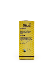 Yasar Bee Sun cream box displaying English ingredients and usage instructions