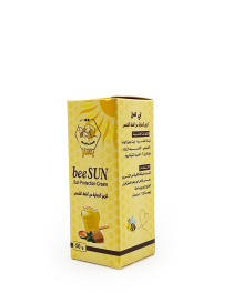 Yasar Bee Sun protection cream side view box showing organic ingredients