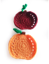Handmade crochet pumpkin coasters crafted from cotton blend yarn