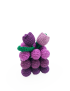 Front view of handmade crochet bubble candle with tulip flowers crafted by Crochet by Ranim