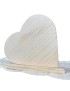 Heart shape faux wood base