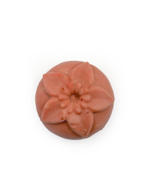 Ogaria natural cold pressed lavender olive oil soap floral shape top view