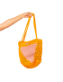 Pink Triangle Yellow Beach Summer Net Bag