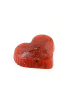 Three-quarter angle view of Ogaria heart-shaped hibiscus and vitamin C glycerin soap