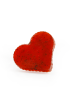 Top-down view showing the heart shape and embedded hibiscus particles in Ogaria glycerin soap