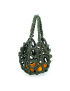 Navy Green Net Bag Crochet