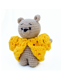 Mini Teddy Bear Yellow Jacket Crochet