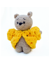 Mini Teddy Bear Yellow Jacket Crochet