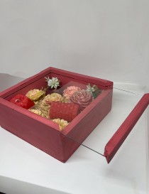 Square candle box
