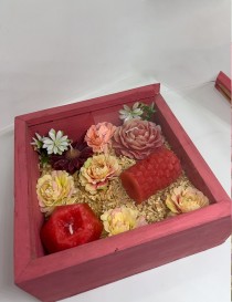 Square candle box