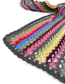 High-angle view of the 12-color gradient in the oriental scarf.
